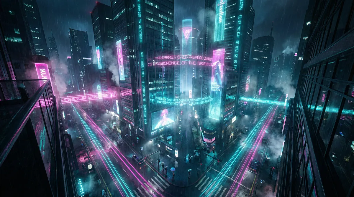 孙一宁个人资料身高体重 竖屏短剧平台首页背景 - 赛博朋克都市夜景